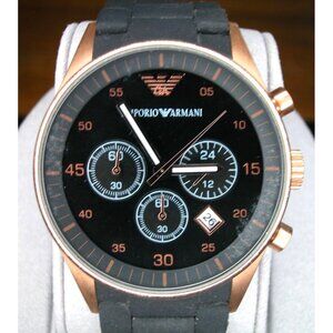 This is an Emporio Armani Sportivo AR5905 Men's Watch/Rose Gold-Plated
